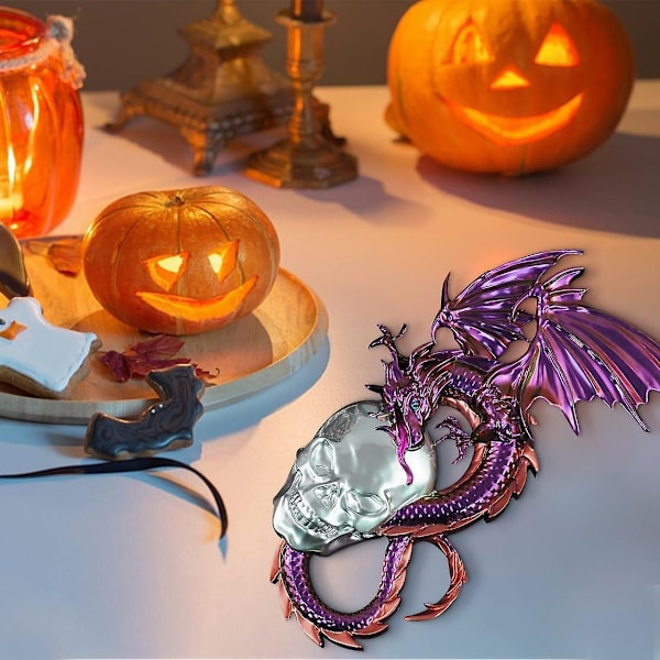 3D Stor Drak Silikonform Flygande Drake Resin Form Djur Epoxy Formar Kristall Staty Tillverkningsformar för DIY Kämpande Drakar Vägg-xindaren skull with dragon