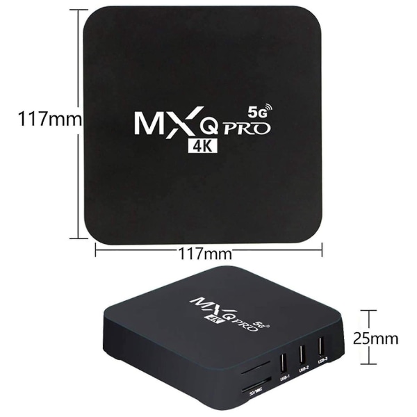 4K HDR Streaming Media Player til Android TV-boks, 4 GB RAM 8 GB ROM Allwinner H3 -core Smart TV-boks - Xin