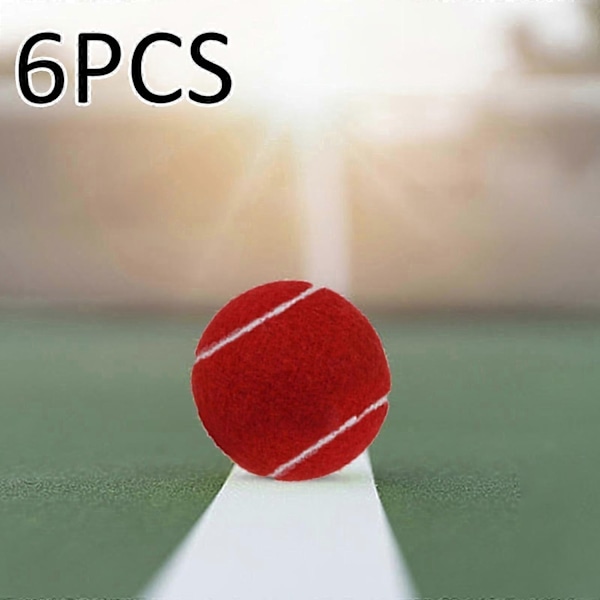 6x Tennispallot Aloittelijoiden Harjoitteluun Kulutusta Kestävät Harjoituspallot 2.52  Dia Sisä- ja Ulkopelaamiseen Viihdeurheiluun-HYVÄ-xindaren Red