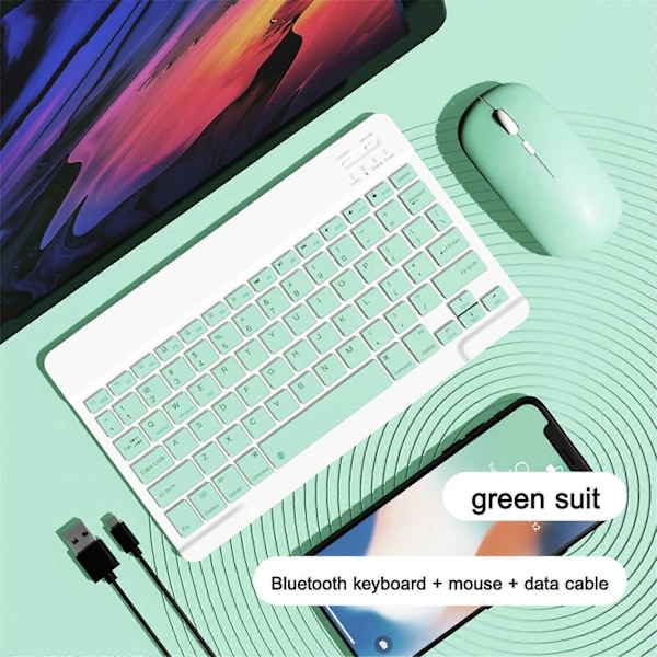 Bluetooth Tangentbord & Mus Portabelt BT Trådlöst Tangentbord & Mus för Android PC Surfplatta-Xin MG