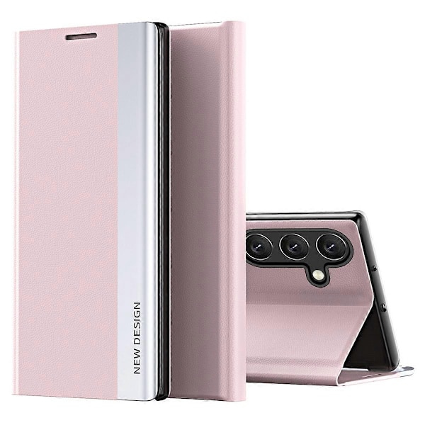 Yhteensopiva Samsung Galaxy A56 5G -kotelon kanssa, pudotussuoja nahkainen puhelinkotelo jalustalla - Taivaansininen-xindaren Pink