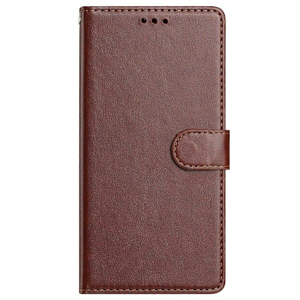 Kompatibel med iPhone 13 Läder Plånboksfodral Ställskydd med Praktisk Rem - xindaren Brown