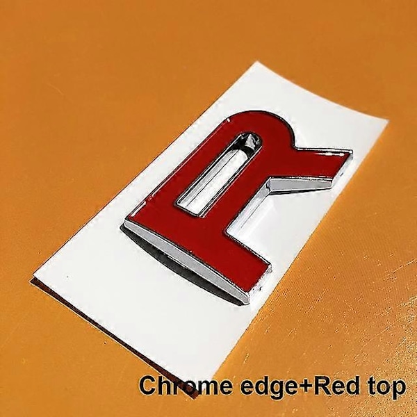 Chrome Edge -kirjaintunnus Range Rover Evoque Velar Sv Autobiography -auton muotoiluun konepellille ja takaluukkuun, logomerkki, tarra, musta punainen -Xin chrome edge red text2pc
