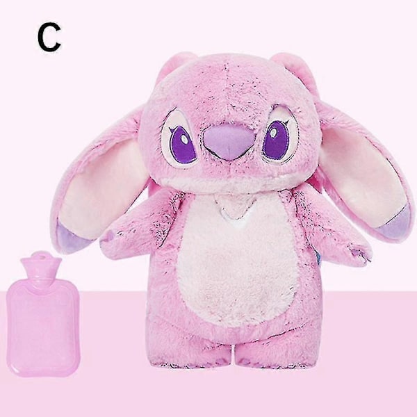 Varmtvannsflaske myk vinter plysj varm håndveske hjem vannfylling gave funksjon-Xin pink angel
