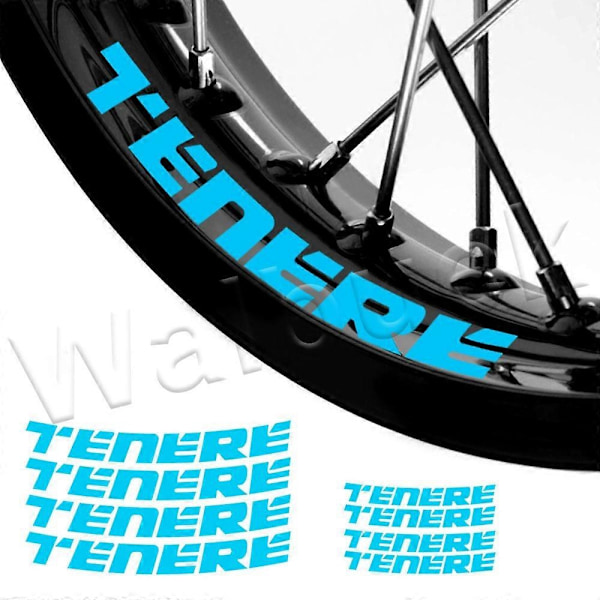 för Yamaha Tenere 660 700 1200 XTZ 700Z XT1200Z Super T 700 Motorcykel Hjul Dekal Motocross Reflexfälg Dekal Tillbehör-Xin Blue 001