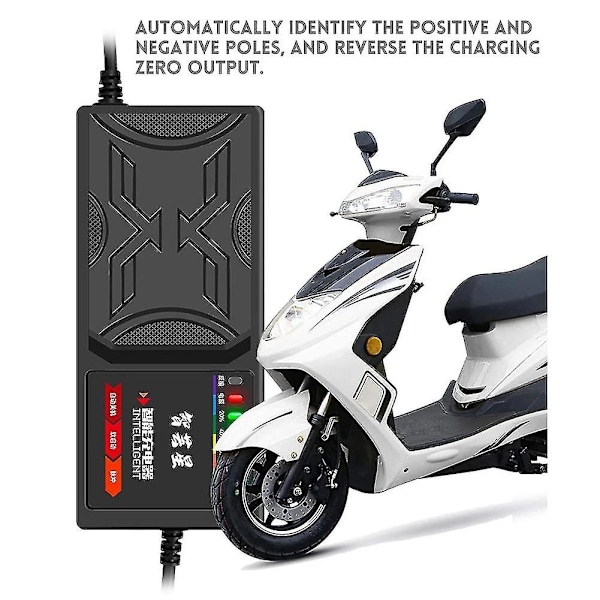 72v 20ah Elektrisk Køretøjsoplader 7 Lys Display Strømdisplay Strømlækagebeskyttelse/fuld Eu-Xin
