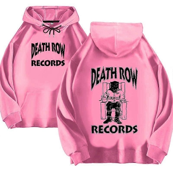 Death Row Records Hættetrøjer Mænd Kvinder Oversized Hættetrøjer Hip Hættetrøjer Sweatshirts Langærmet Hættetrøjer Dame Overtøj-Xin 2DF505254-Yellow 3XL