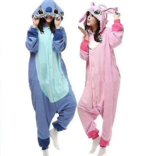 Stitch Pyjamas Animerad Tecknad Pyjamas Set Overall - Xin Blue L