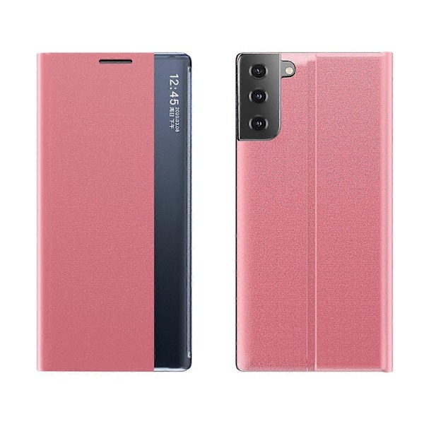 För Samsung Galaxy S21 4G/5G Synligt Fönster Flipfodral PU Läder Ställ Telefonfodral-Xin Style C
