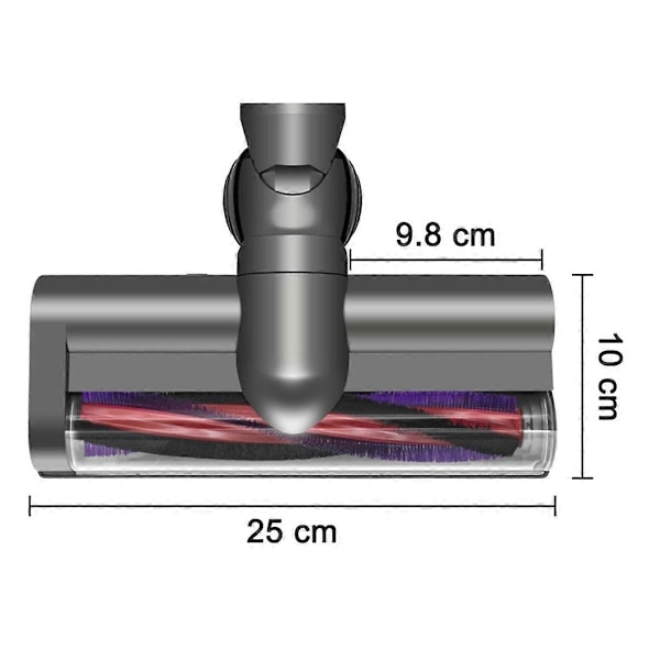 Turbinborste för V6 DC58 DC59 DC62 DC72 Motorborste Högt vridmoment Dammsugare Direkt Drift Elektrisk-Xin