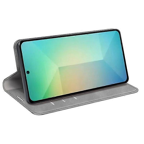 Mobilskal Kompatibelt med Samsung Galaxy S25, Plånboksfodral i Läder med Hudkänsla - xindaren Grey