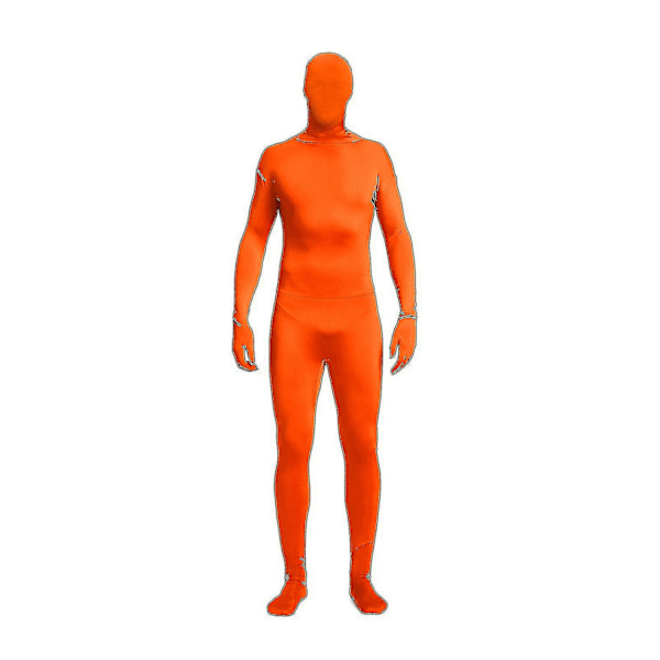 Hela kroppen tights unisex spandex stretch vuxenkläder Zentai försvinnande tights-Xin Orange 140CM