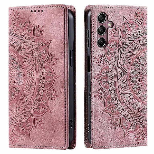 Læderetui med Mandala Blomsterpung til Samsung Galaxy A55 5G - Xin Style D