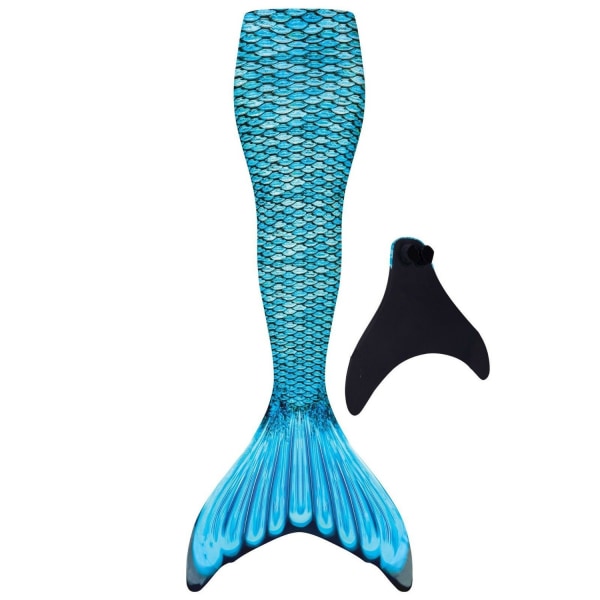 Durable mermaid tail for kids for swimming, Monofin included Sapphire blue-Xin Sapphire blue L