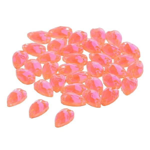 36 Stykker Sy-på Glassperler Flatback Krystall Rhinestones Oransje-Xin