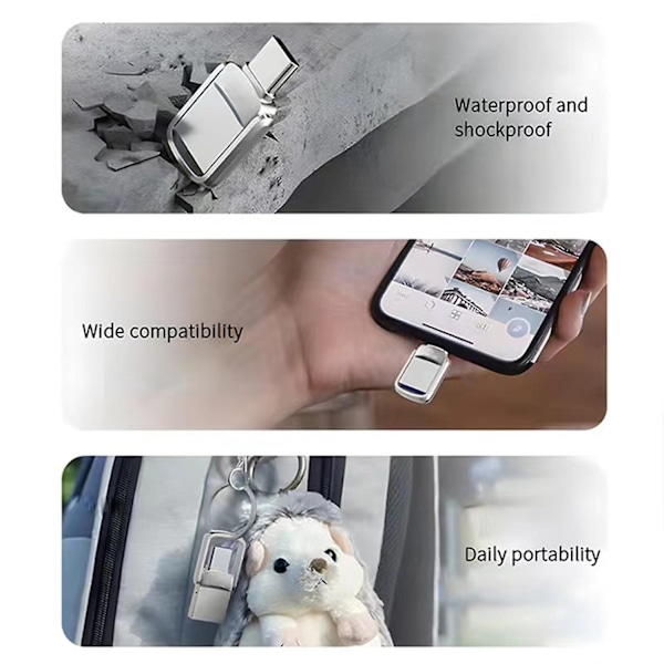 2024 1TB 2TB Ultra Dual Drive USB Type-C - USB-C, USB 3.1 til Android Smartphone, MacBook, Tablets, PC-Xin