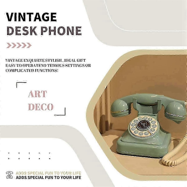 Äänivieraskirjapuhelin Retro Pyörivä Tyyli Antiikki Äänivieraskirjapuhelin Viesti Ääninauhuri Vintage Puhelin-Xin Blue