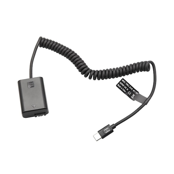 NP-FW50 Dummy Batteri PD Type-C Kobler Kompatibel med ZV-E10 A7 A7R/S/M A7II A7S2 A7M2 A7R2 A6500 NEX5 NEX7 --xindaren