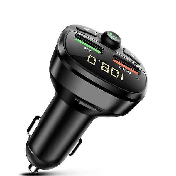 HY87 Car MP3 Player Bluetooth FM Transmitter Dual USB Car Charger Support QC3.0-Xin