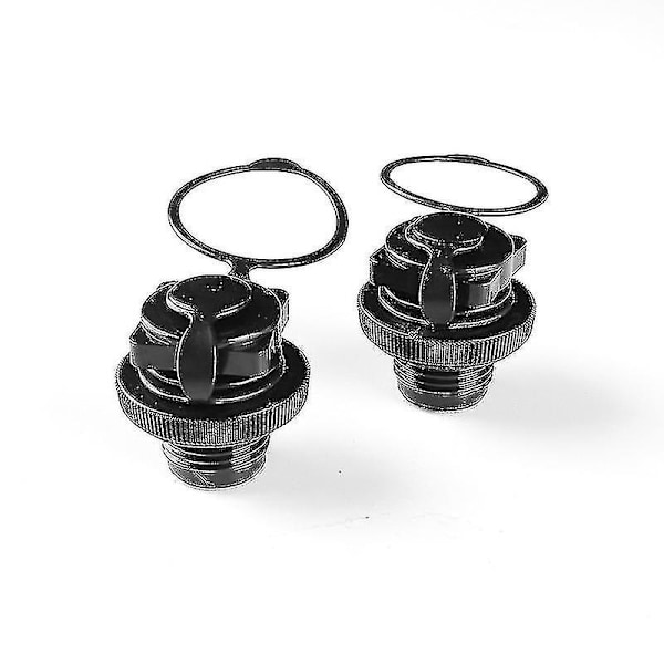Lay-z-spa Luftkammarskruvventil Passar Bestway Vegas Premium Miami-Xin 2pcs-Black
