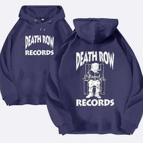 Death Row Records Hettegensere Menn Kvinner Oversized Hettegensere Hip Hop Hettegensere Sweatshirts Langermet Hettegensere Dame Yttertøy-Xin 2DF505258-Navy blue L