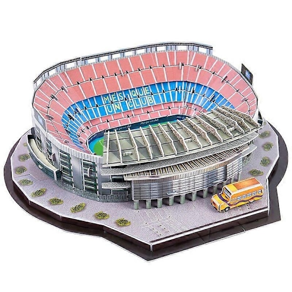 DIY Puslespill Leker for Barn 3D Verdensberømte Bygninger Fotballstadion San Diego Bernabeu Byggepuslespill Pedagogiske leker - xindaren C-Camp Nou