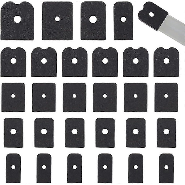 80 st Resin Benbensskydd 4 Storlekar Bensskydd Svarta Benspetsar Rektangulära Bensskydd Resinändkåpor - Xin