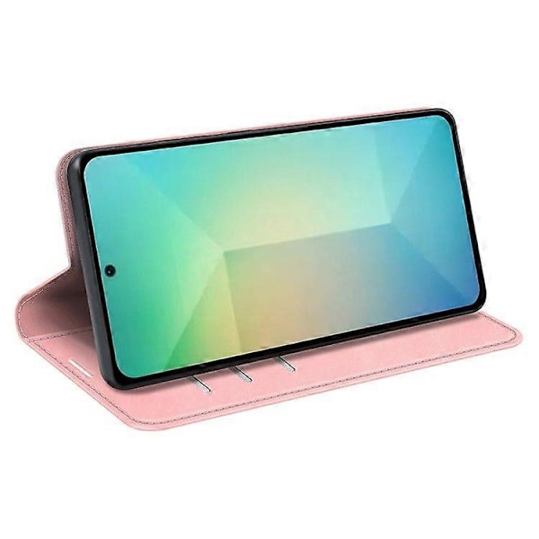 Puhelinkotelo Yhteensopiva Samsung Galaxy S25:n kanssa, Ihoa myötäilevä nahkalompakko puhelinkotelo -xindaren Pink