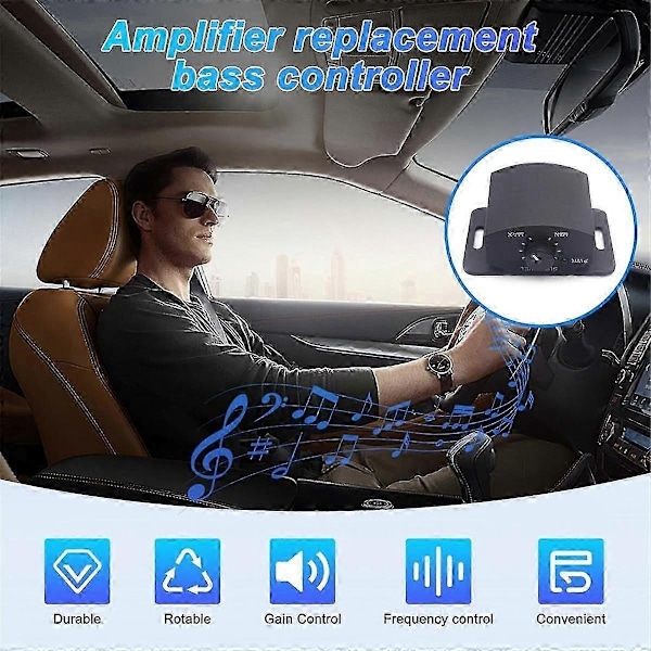 Forsterker Erstatning Bassknapp Kontroll Fjernkontroll 6Pin Subwoofer Fjernkontroll Volumjusteringskontroll Kno-xindaren