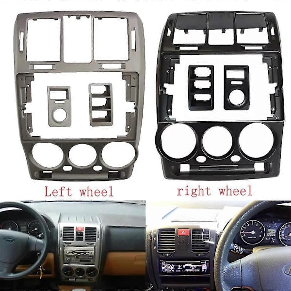 9 Tums Bilstereo Ram GPS Navigation Fascia Panel för 2002-2011 Hyundai Getz Installation-Xin left wheel Blcak