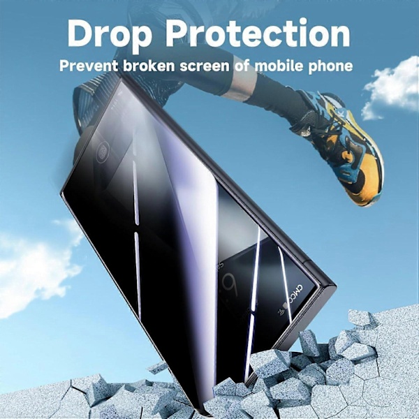 Yhteensopiva Samsung Galaxy S25 Ultra -puhelimen kanssa, vakoilunestosuojalasi automaattisella pölynpoistolla - Xin