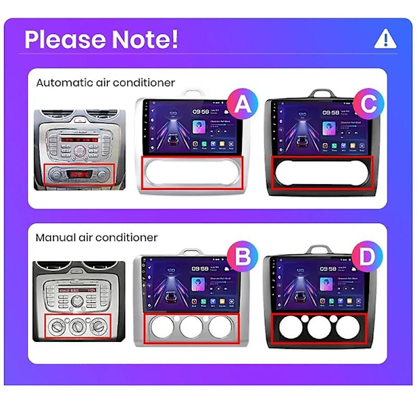 Auton radio Android GPS-navigointisoitin Ford Focus 2 Mk 2 2004-2011 Multimedia Stereo WiFi Video-Xin
