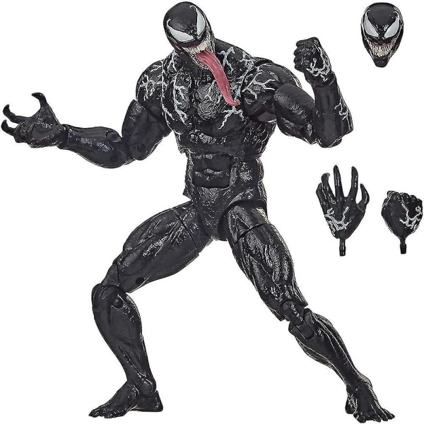 Tmall Venom Actionfigur Bevægelige Led Legetøjsfigurer Venom Samleobjekt Model med Udskifteligt Tilbehør Gave til Fans[GL]-Xin