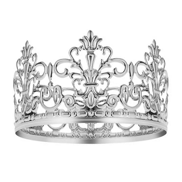 Tårtdekoration Realistisk Rostfri Metallkrona Tårtdekoration Kungligt Tema Baby Shower Dekoration för Hemmet-Xin Golden L