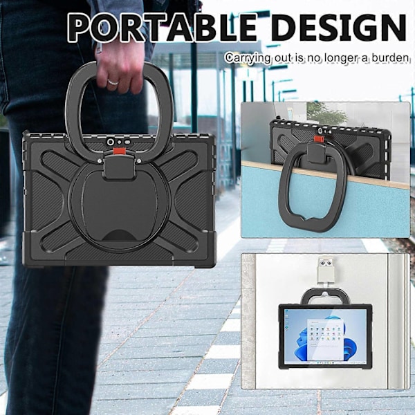 Kompatibel med MicroSoft Surface Pro 4 / 5 / 6 / 7 TPU + PC Tablet Fodral-xindaren