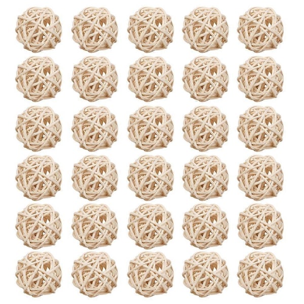 30 stk. Rattan Kvist Kugle Pileflettede Rattan Kugler Vasefyld Vicker Rattan-xindaren