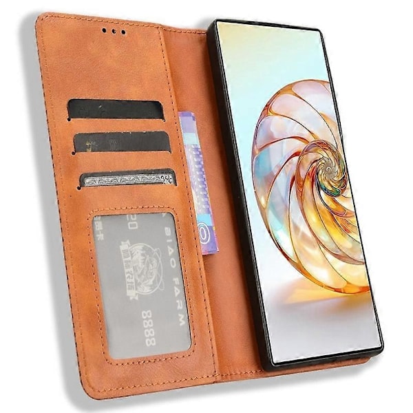 Yhteensopiva ZTE nubia Z60 Ultra Lompakko Nahkakotelo Jalustalla Magneettisella Sulkemisella - xindaren Style B