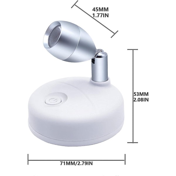 2 st batteridrivna spotlights inomhus, batteridriven spotlight, batteridrivna spotlights inomhus trådlös LED spotlight vägglampor Stick On Lights -Xin