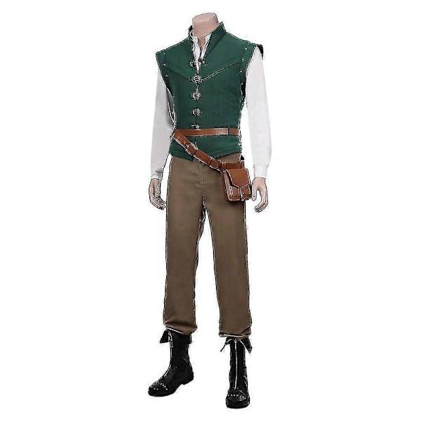 Rapunzel Flynn Rider Voksenkostymer for Halloween Cosplay-Xin S