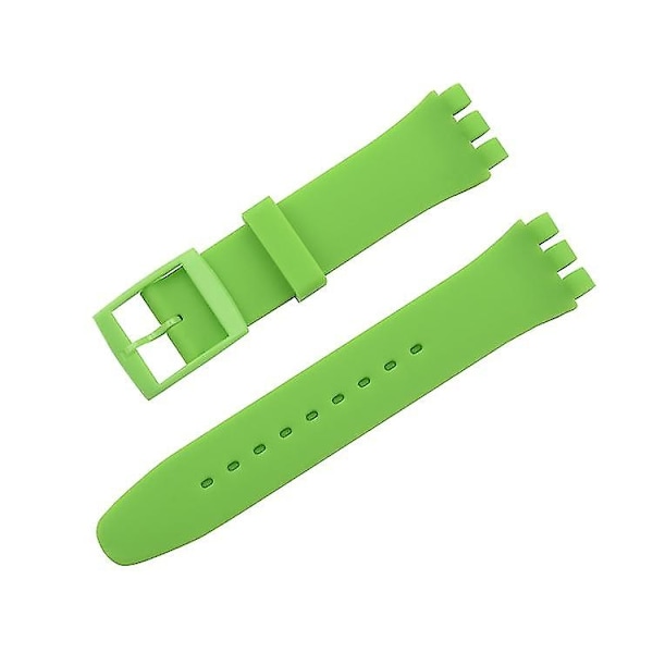 Passer til Swatch jelly tre-øje klassisk 12/17/19/20MM tre-takket stjerne silikonerem - Xin Light Green 19mm