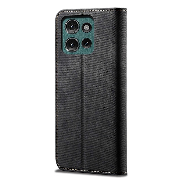 Kompatibel med Denim Tekstur Flip Læder Telefon Cover - xindaren Compatible with Motorola Moto G75 5G