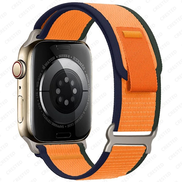 Trail Loop Apple Watch Ultra 2 -ranneke 49mm 44mm 40mm 45mm 41mm 38mm 42mm 40 45mm -ranneke iWatch Series 8 9 7 6 5 3 -ranneke b Orange g-Xin b orange g 38 40 41mm