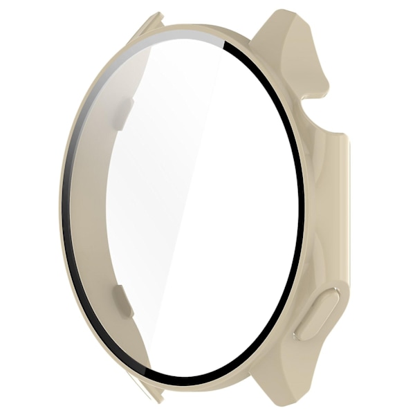 For Oppo Watch X/ Watch 2 46mm Fallbeskyttelse PC Urramme Deksel med Herdet Glass Skjermbeskytter - Xin Beige