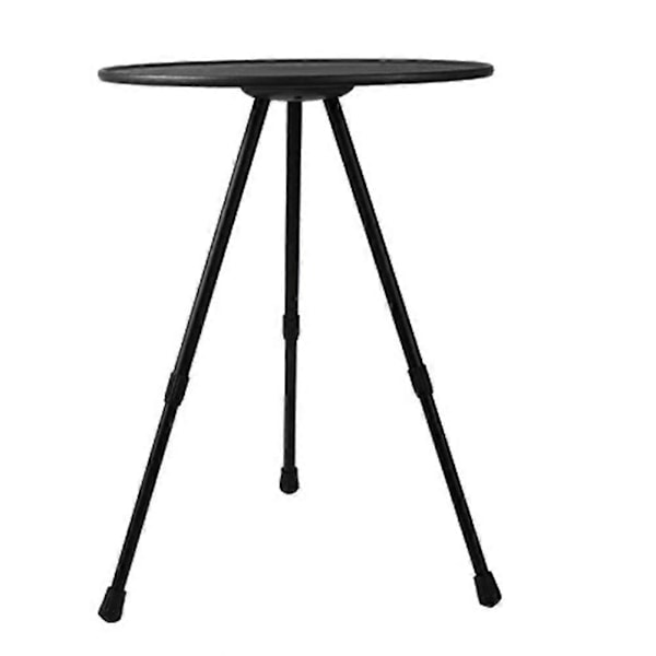 Utebord, litet runt hopfällbart bord, lyftbart triangelbord, lätt och portabelt runt bord - Xin Black