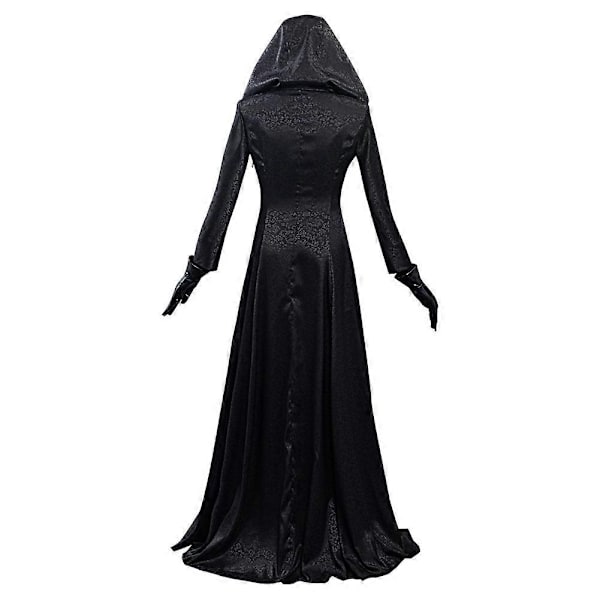 Evil Cosplay Kostymklänning Flicka Dam Halloween Kvinna Halsband Örhänge Svart Karneval Set Förklädnad Vuxen Dräkt Tillbehör-Xin XL