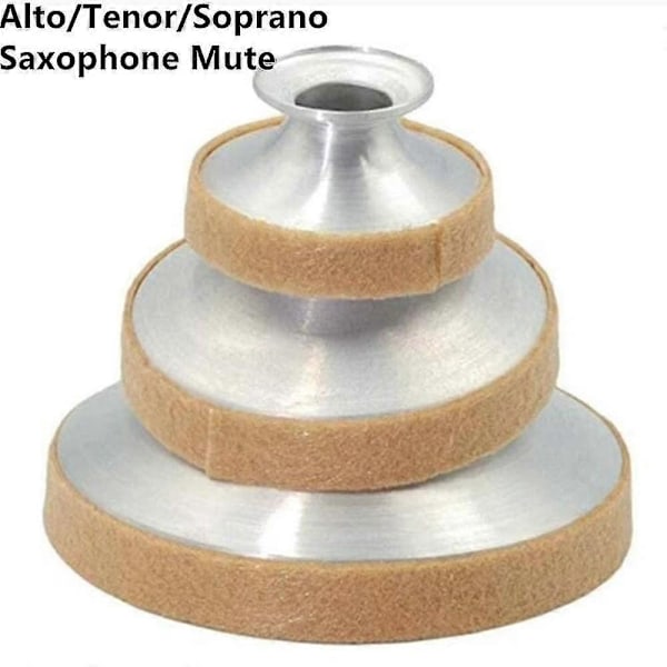 Saksofon demper lyddemper aluminiumslegering alt tenor diskant treblåseinstrument tilbehør mini saksofonentusiaster saksofon demper lyddemper verktøy-Xin Soprano Sax