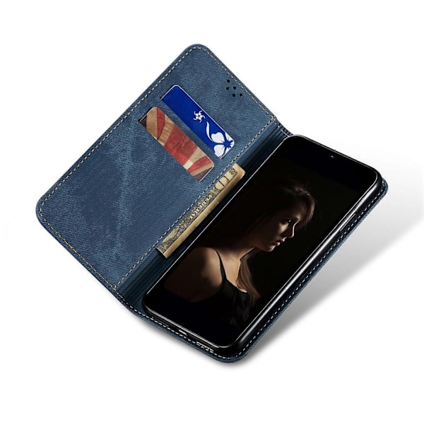 Kompatibel med Denim Textur Flip Läder Telefonfodral-xindaren Compatible with Motorola Moto G85