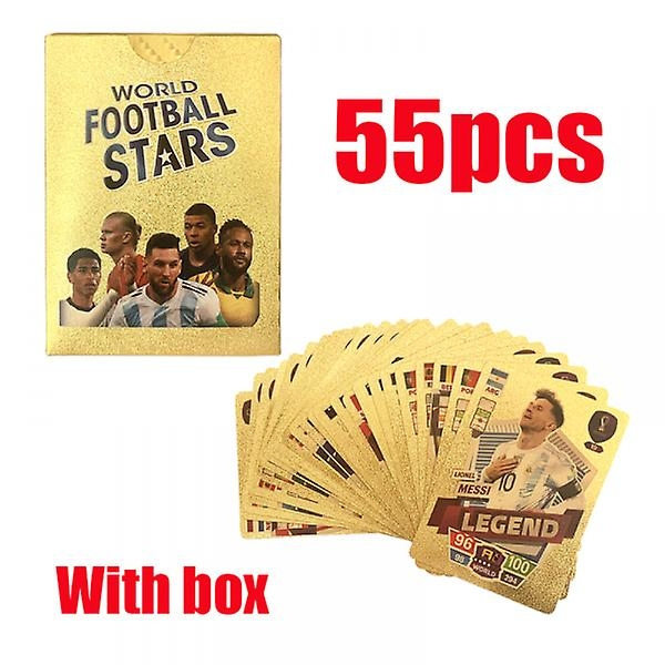 55 2022/23 VM Fodboldkort, UEFA Champions League, Fodboldkort, Guldfilkort, Ingen Duplikater-Xin
