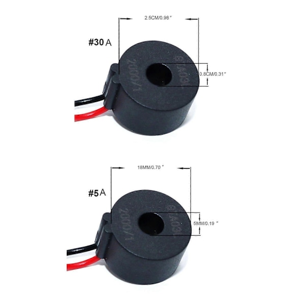 Virta-anturi Kannettava Mini Ct Virta-anturi 5A/20A/30A/50A ABS-Xin 50A