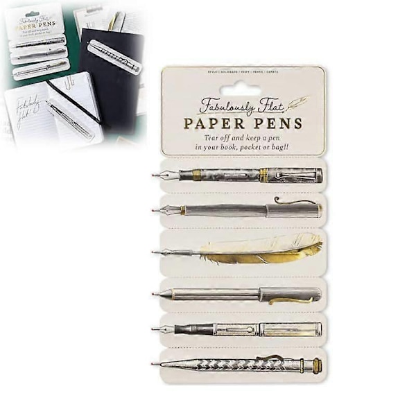 Fabulously Flat Paper Pens, litteät kirjanmerkkikynät, kaksipuoliset paperikynät Card-Xin 1pcs